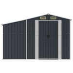 vidaXL Abri de jardin anthracite 277x279x179 cm acier galvanisé