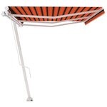 vidaXL Auvent manuel rétractable sur pied 600x350 cm Orange/marron