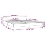 vidaXL Cadre de lit sans matelas taupe 160x200 cm tissu