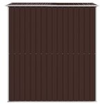 vidaXL Abri de jardin Marron foncé 192x191x223 cm Acier galvanisé