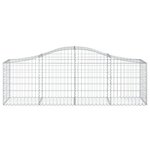vidaXL Paniers à gabions arqués 3 Pièces 200x50x60/80 cm Fer galvanisé
