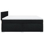 vidaXL Sommier à lattes de lit avec matelas Noir 180x200 cm Tissu