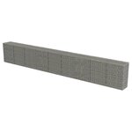 vidaXL Mur à gabion avec couvercles Acier galvanisé 900 x 50 x 100 cm