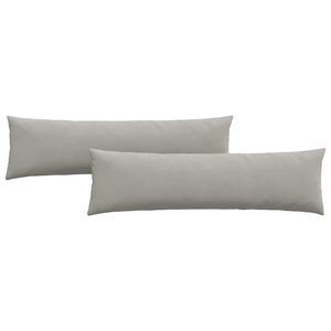 vidaXL Coussins de canapé 2 Pièces Gris clair 145 x 40 cm tissu