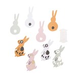 8 étiquettes pendentifs - Lapins