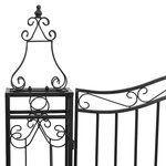 vidaXL Portail de jardin noir 121x8x120 cm fer forgé