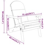 vidaXL Ensemble de salon de jardin Adirondack 5 Pièces bois acacia solide