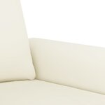 vidaXL Canapé à 3 places Crème 180 cm Velours
