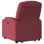 vidaXL Fauteuil inclinable de massage électrique Rouge bordeaux Tissu