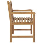 vidaXL Chaises de jardin 2 Pièces avec coussins blanc crème Bois de teck