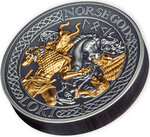 Pièce de monnaie en Argent 1 Dollar g 62.2 (2 oz) Millésime 2022 Norse Gods Plating LOKI