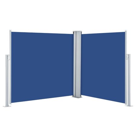 vidaXL Auvent latéral rétractable Bleu 100 x 600 cm