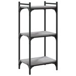 vidaXL Bibliothèque 3 niveaux sonoma gris 40x30x86cm bois d'ingénierie