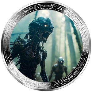 Pièce de monnaie en Argent 2000 Francs g 62.2 (2 oz) Millésime 2025 We Are Not Alone ALIENS IN FOREST