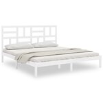 vidaXL Cadre de lit Blanc Bois massif 200x200 cm