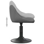 vidaXL Chaises pivotantes à manger lot de 6 gris foncé velours