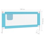 vidaXL Barrière de sécurité de lit d'enfant Bleu 190x25 cm Tissu
