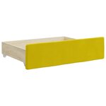 vidaXL Lit de jour avec gigogne et tiroirs jaune 80x200 cm velours