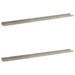 vidaXL Étagères murales 2 Pièces Gris béton 115x9x3 cm