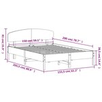 vidaXL Cadre de lit sans matelas cire marron 150x200cm bois pin massif