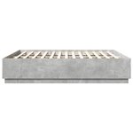 vidaXL Cadre de lit gris béton 200x200 cm bois d'ingénierie