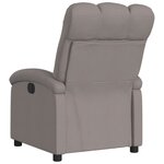 vidaXL Fauteuil inclinable électrique Taupe Tissu