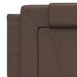 vidaXL Cadre de lit avec tête de lit Marron 160x200 cm Similicuir