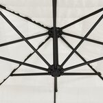 vidaXL Parasol de jardin avec mât en acier blanc 300x200x250 cm