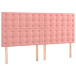 vidaXL Sommier à lattes de lit avec matelas Rose 160x200 cm Velours