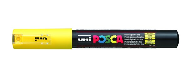 Marqueur pointe conique extra-fine POSCA PC1MC 0 7 - 1mm Jaune x 12 POSCA