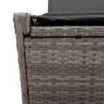 vidaXL Chaise longue double avec coussins gris résine tressée