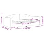 vidaXL Lit de repos gris clair 90x190 cm velours