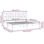 vidaXL Cadre de lit Blanc Bois de pin massif 200x200 cm