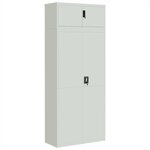 vidaXL Classeur gris clair 90x40x220 cm acier
