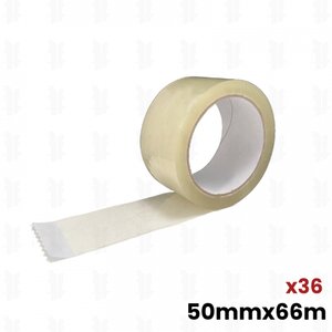 36 rouleaux adhésifs Transparent 50mm x 66m