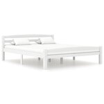 vidaXL Cadre de lit Blanc Bois de pin massif 160x200 cm