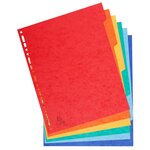 Intercalaires Carte Lustrée 400g 6 Positions - A4 Maxi - Couleurs Assorties - X 25 - Exacompta
