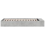 vidaXL Cadre de lit gris béton 100x200 cm bois d'ingénierie
