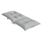 vidaXL Coussins de chaise à dossier haut lot de 2 gris clair mélangé
