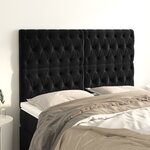 vidaXL Têtes de lit 4 Pièces Noir 72x7x78/88 cm Velours