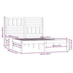 vidaXL Cadre de lit 120x190 cm petit double bois massif de pin