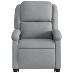vidaXL Fauteuil inclinable Gris clair Tissu