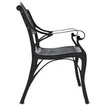 vidaXL Banc de jardin 102 cm Aluminium coulé Noir