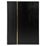 Album De Timbres Simili-cuir 32 Pages Noires - 16 5x22 5 Cm - Noir - Exacompta