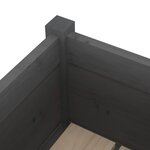vidaXL Jardinière Gris 70x31x70 cm Bois de pin massif