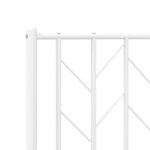 vidaXL Cadre de lit métal avec tête de lit/pied de lit blanc 135x190cm