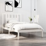 vidaXL Cadre de lit Blanc Bois de pin massif 90x200 cm