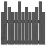 vidaXL Tête de lit murale Gris 82 5x3x80 cm Bois massif de pin