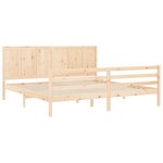 vidaXL Cadre de lit avec tête de lit 200x200 cm bois massif