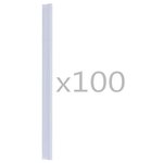 vidaXL Attaches de bande de clôture 100 Pièces PVC Transparent